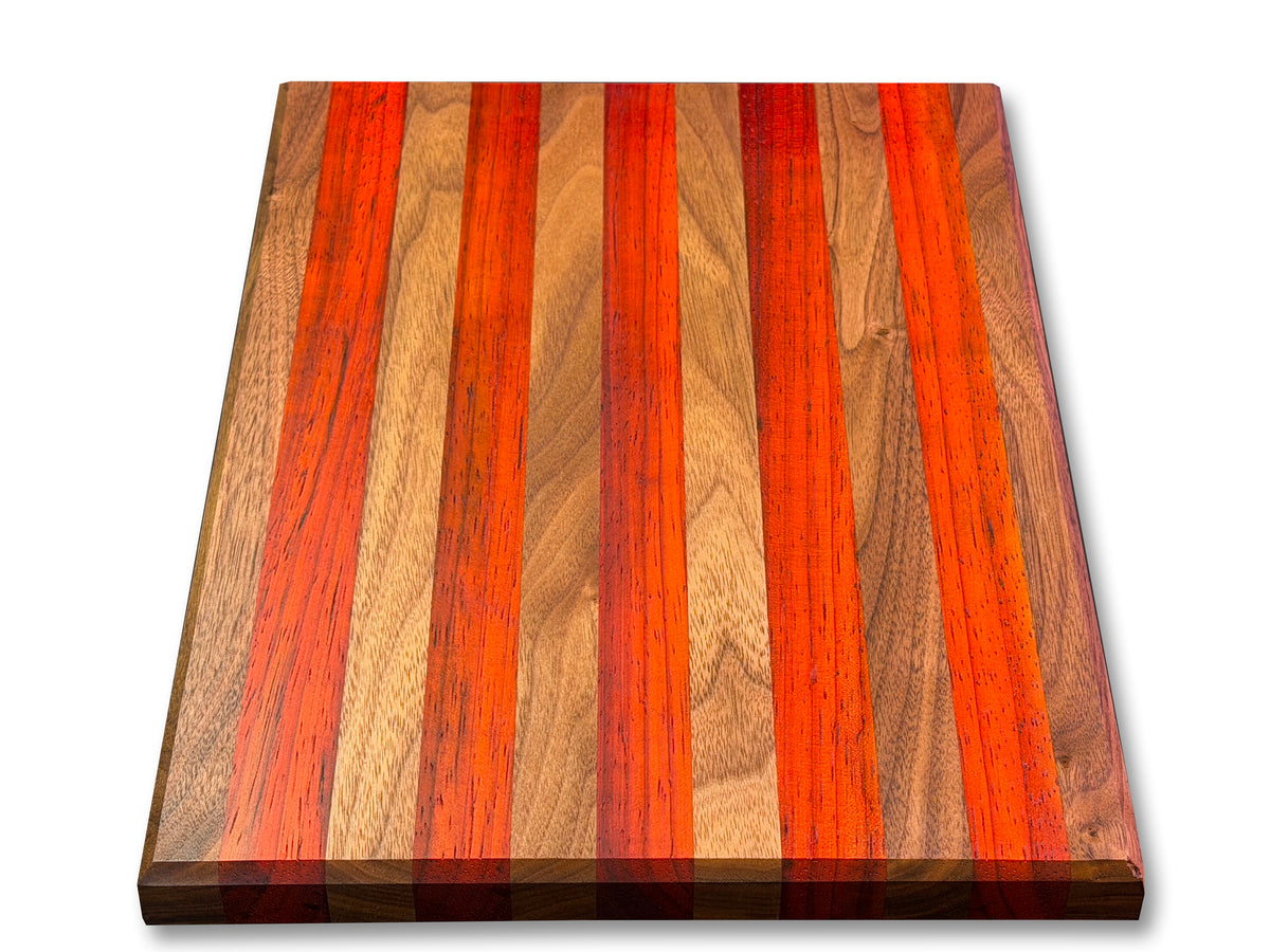 Padauk and Walnut Cutting Board