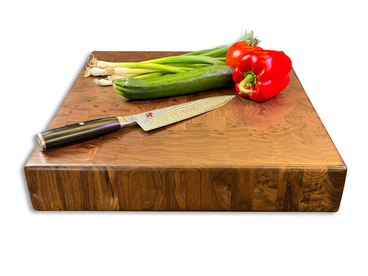 Square End Grain Walnut Butcher Block