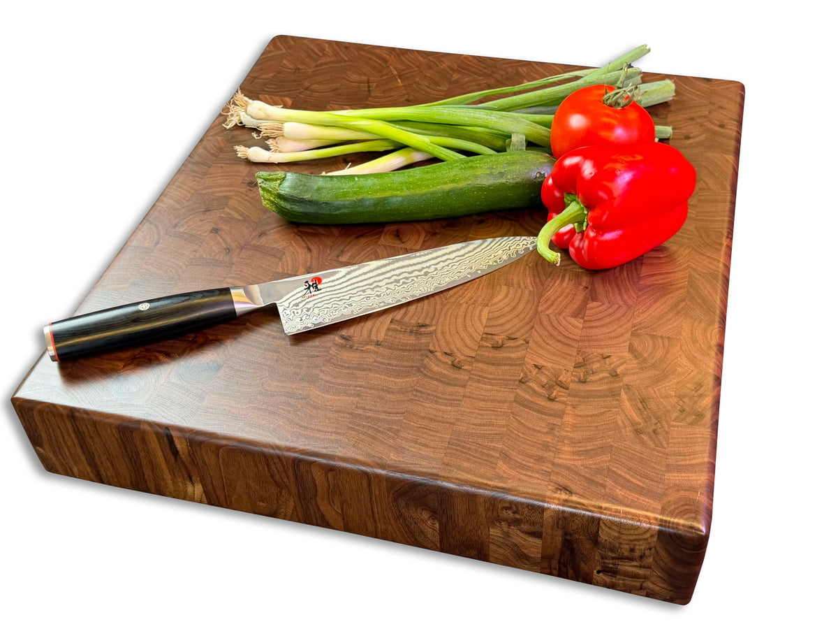 Square End Grain Walnut Butcher Block