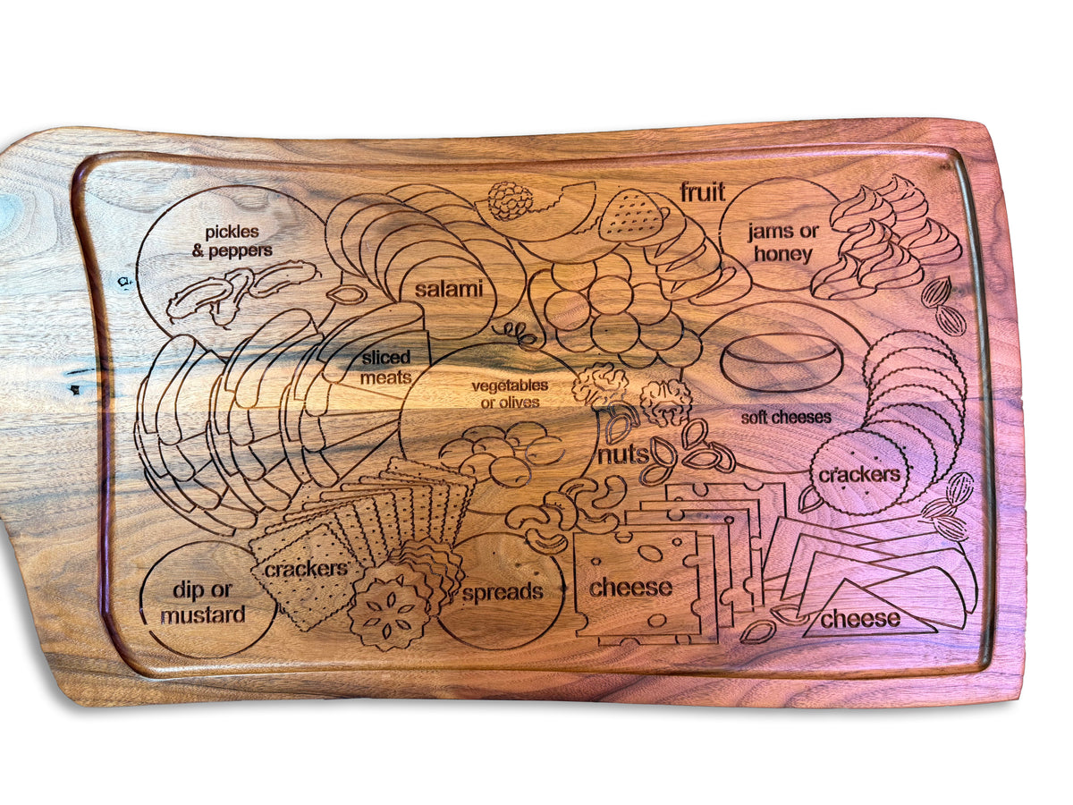 XL Charcuterie Board With Food Placement