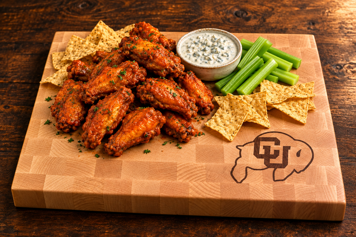 CU Buffs End Grain Board 1.5 inch Thick Game Day