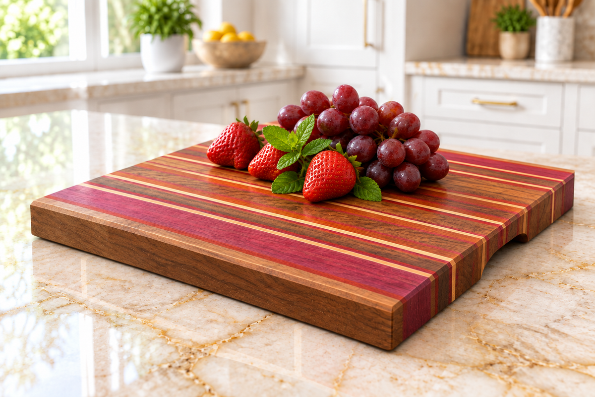 Domestic Tropical Hardwood Board Clean Front Edge Exact Stripes