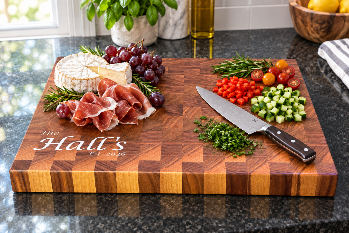Walnut Board Split Charcuterie and Prep Smooth Top