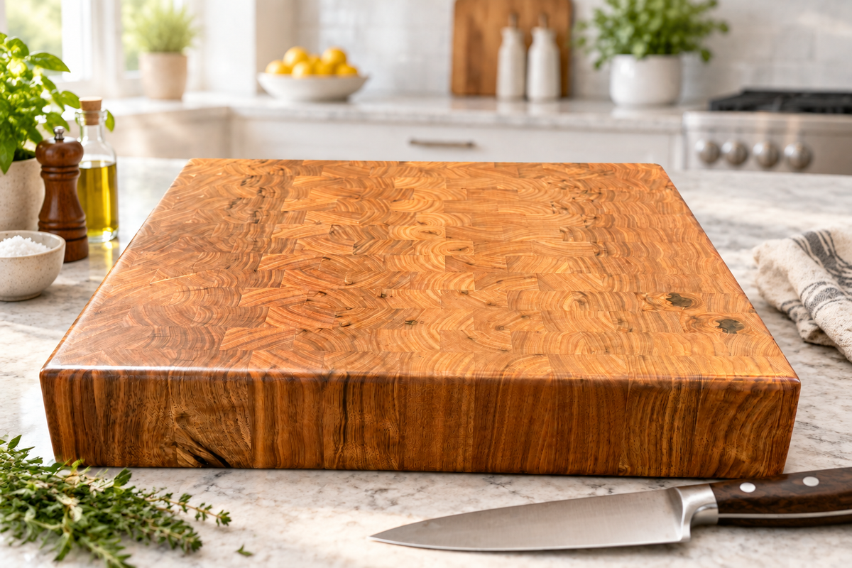 Walnut Butcher Block Lifestyle - Light Granite